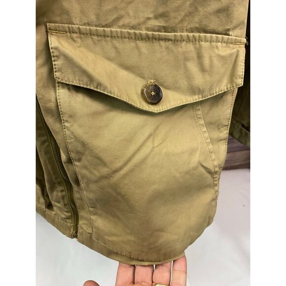 Gap Mens XXL Hooded Fatigue Tan Military Field Utility Chore Jacket 26x32 - Picture 9 of 10